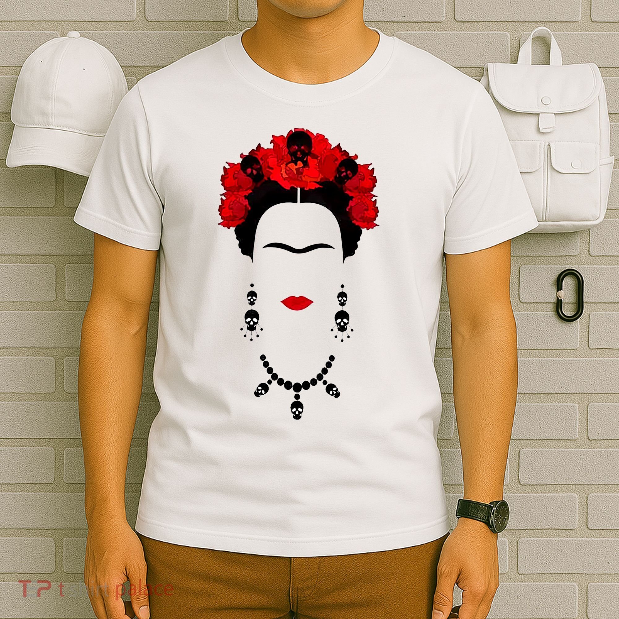 Frida Kahlo Mexico Artist Lover Flower Skull T-Shirt