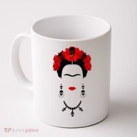 Frida Kahlo Mexico Artist Lover Flower Skull Coffee Mug thumb 0
