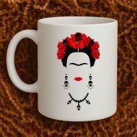 Frida Kahlo Mexico Artist Lover Flower Skull Coffee Mug thumb 2