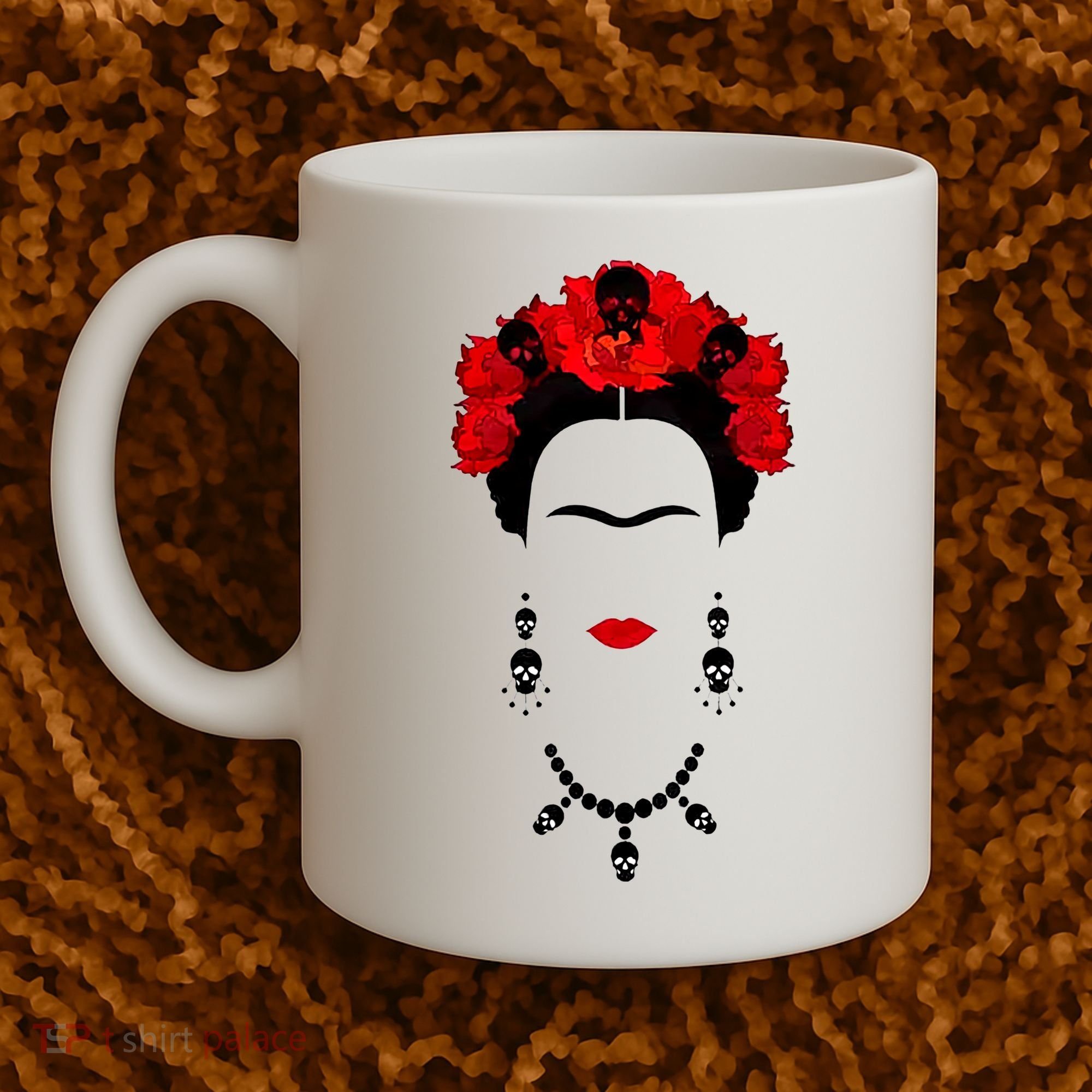 Frida Kahlo Mexico Artist Lover Flower Skull Coffee Mug