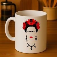 Frida Kahlo Mexico Artist Lover Flower Skull Coffee Mug thumb 4