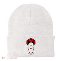 Frida Kahlo Mexico Artist Lover Flower Skull Beanie thumb 0