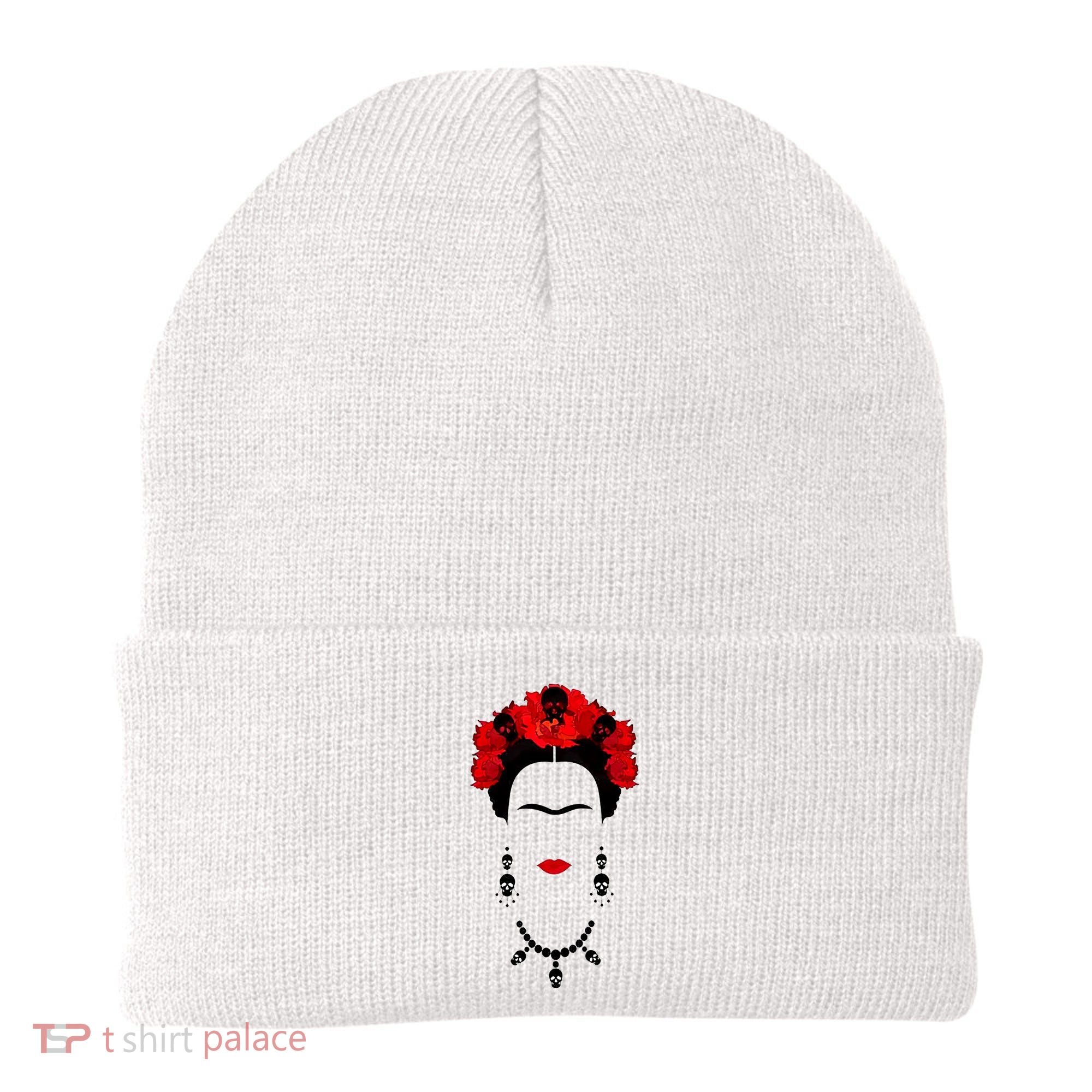 Frida Kahlo Mexico Artist Lover Flower Skull Beanie