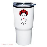 Frida Kahlo Mexico Artist Lover Flower Skull Tumbler thumb 0