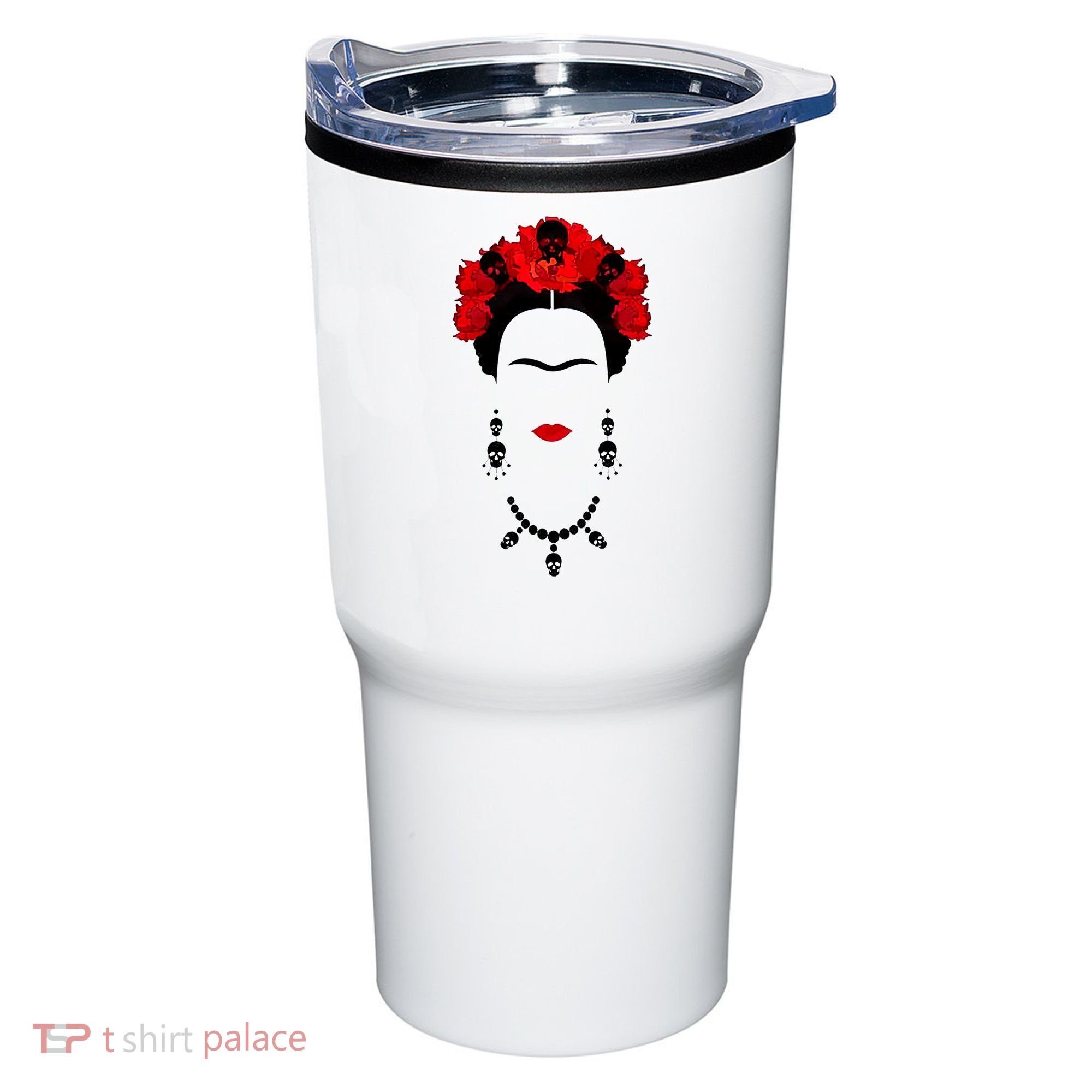 Frida Kahlo Mexico Artist Lover Flower Skull Tumbler