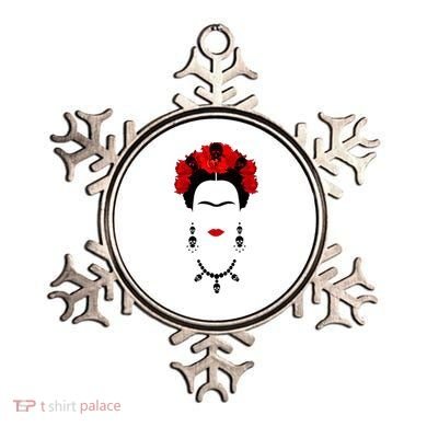Frida Kahlo Mexico Artist Lover Flower Skull Ornament