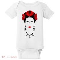 Frida Kahlo Mexico Artist Lover Flower Skull Baby Bodysuit thumb 0