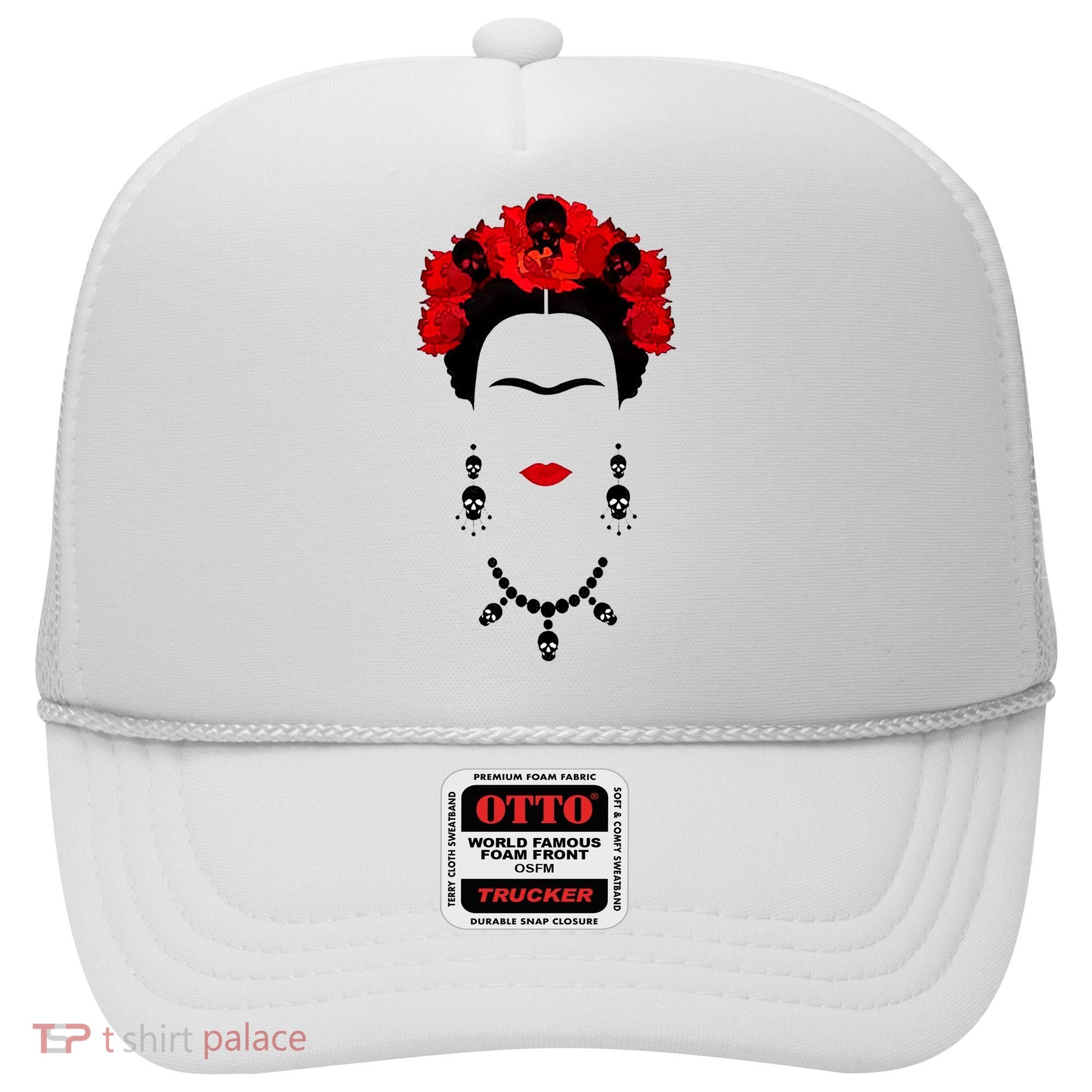 Frida Kahlo Mexico Artist Lover Flower Skull Hat