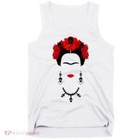 Frida Kahlo Mexico Artist Lover Flower Skull Tank Top thumb 0