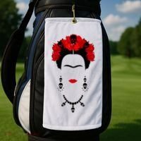 Frida Kahlo Mexico Artist Lover Flower Skull Golf Towel thumb 2