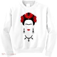 Frida Kahlo Mexico Artist Lover Flower Skull Kids Sweatshirt thumb 0