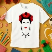 Frida Kahlo Mexico Artist Lover Flower Skull Kids T-Shirt thumb 3