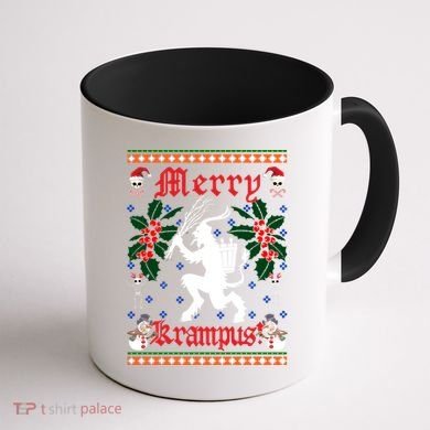 Funny Krampus Merry Krampus Ugly Christmas Gift Coffee Mug back