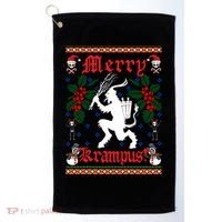 Funny Krampus Merry Krampus Ugly Christmas Gift Golf Towel thumb 0
