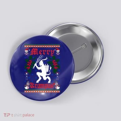 Funny Krampus Merry Krampus Ugly Christmas Gift Button