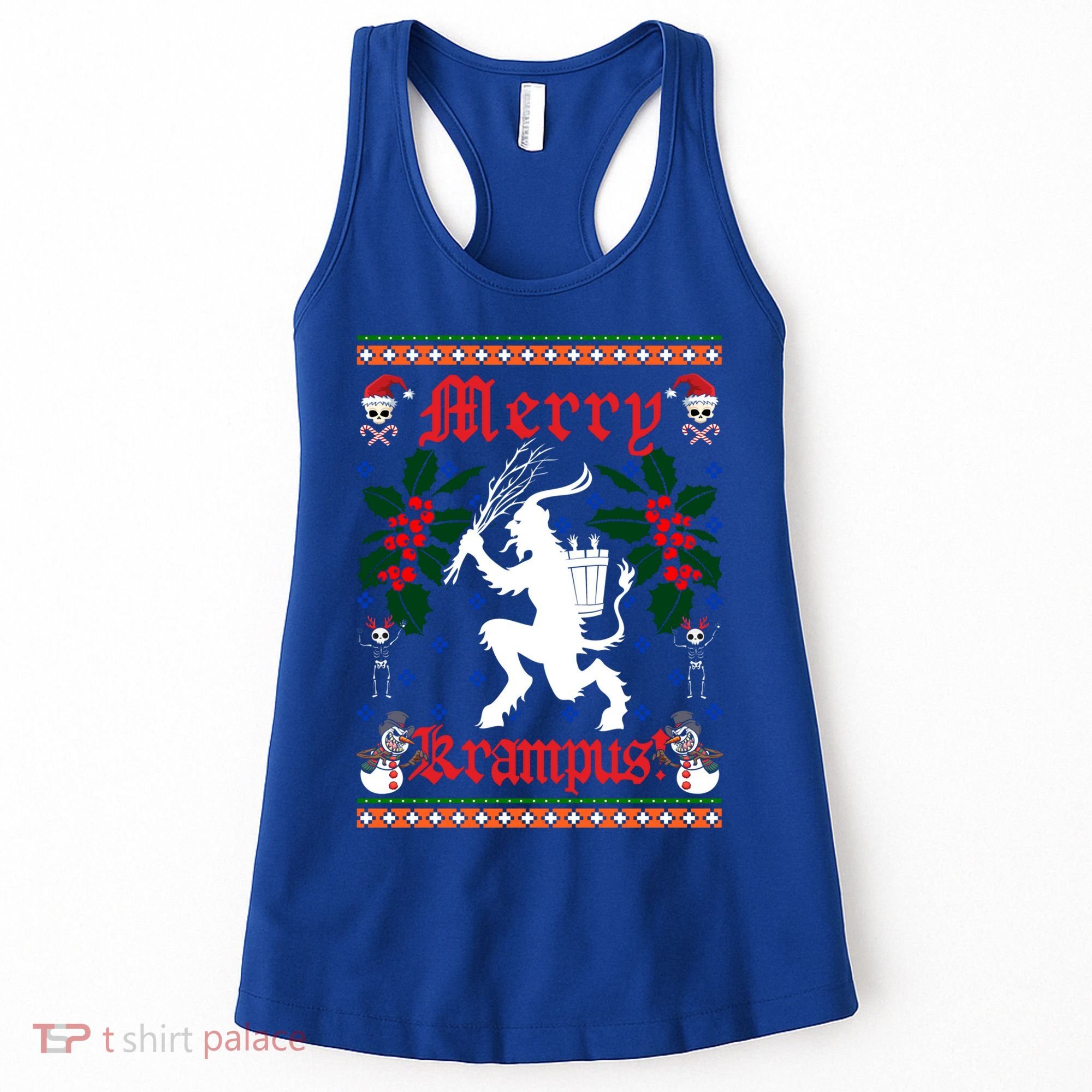 Funny Krampus Merry Krampus Ugly Christmas Gift Women's Tank Top