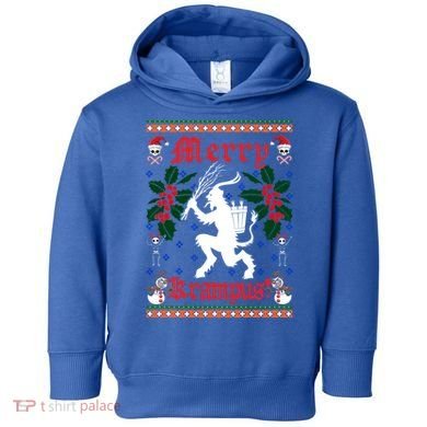 Funny Krampus Merry Krampus Ugly Christmas Gift Toddler Hoodie