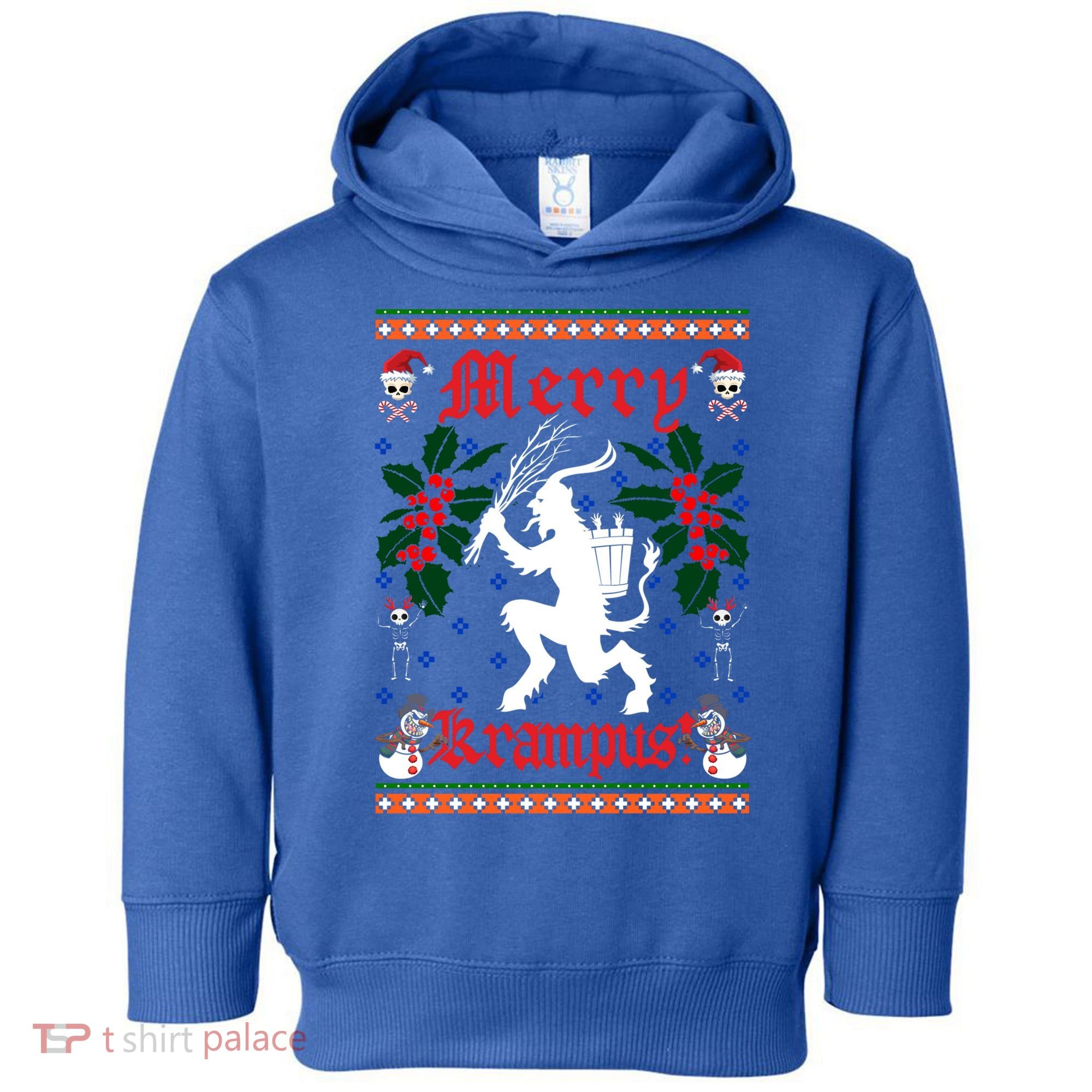 Funny Krampus Merry Krampus Ugly Christmas Gift Toddler Hoodie