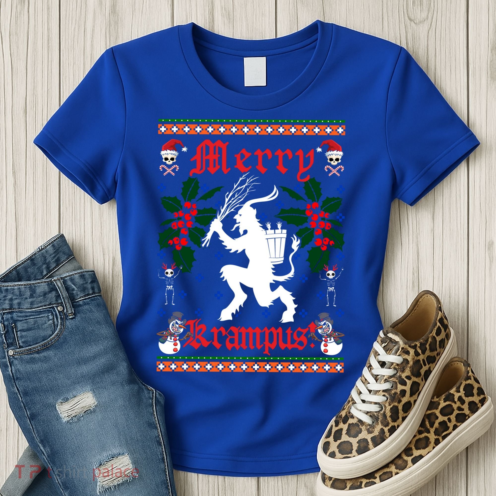 Funny Krampus Merry Krampus Ugly Christmas Gift Women's T-Shirt