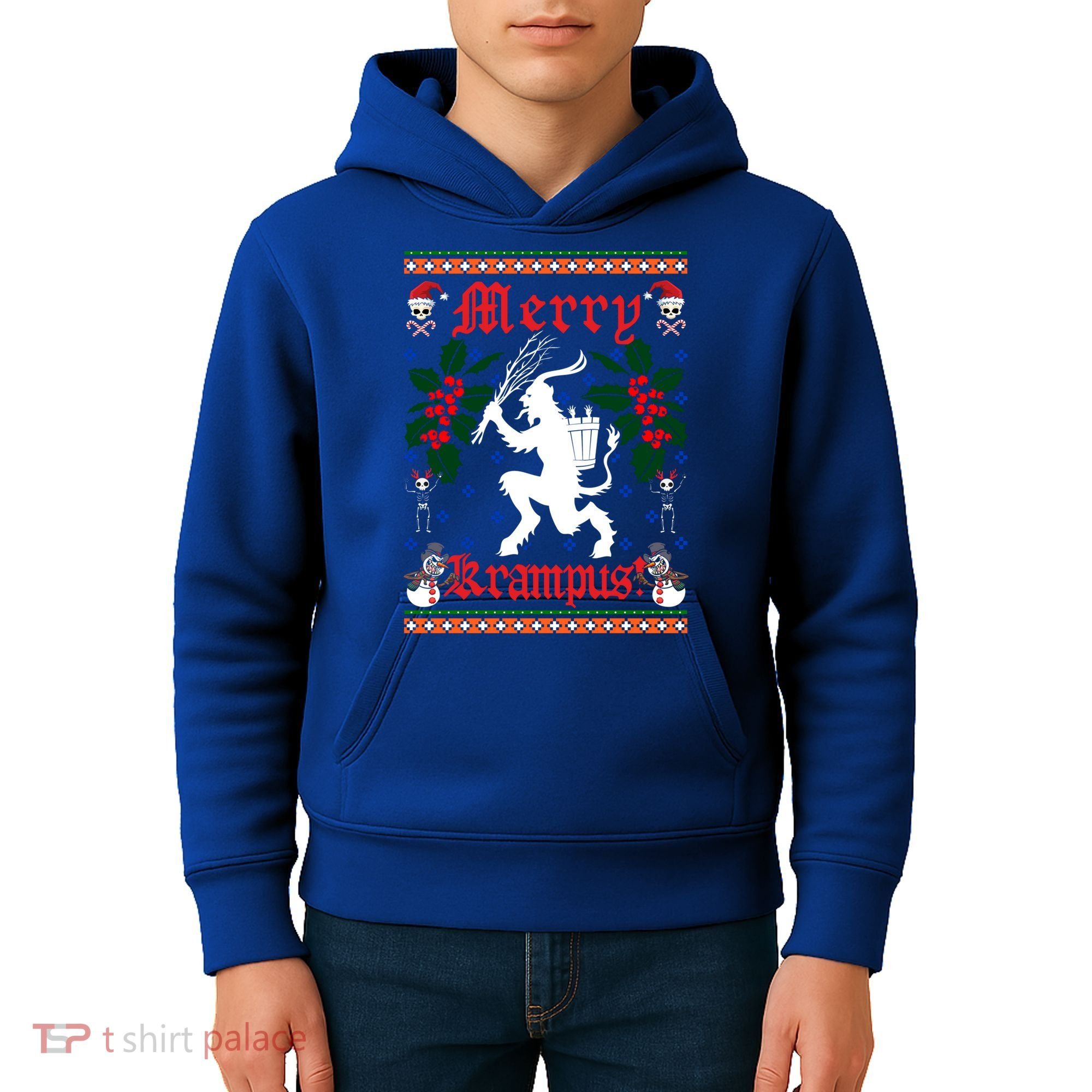 Funny Krampus Merry Krampus Ugly Christmas Gift Kids Hoodie