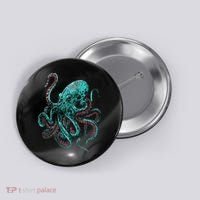 Funny Kraken Octopus Gift Button thumb 0