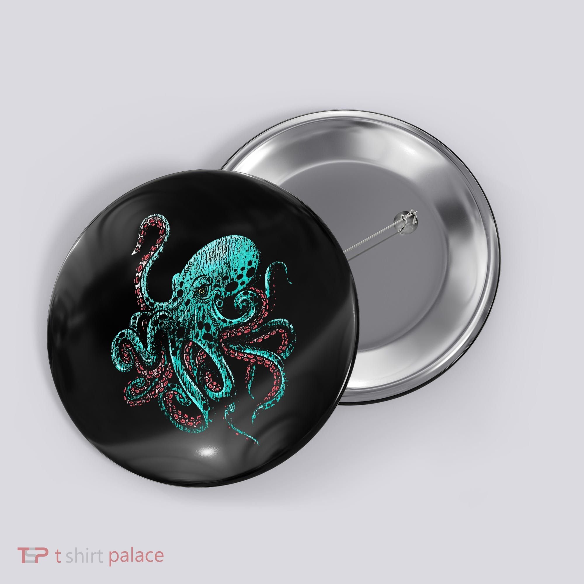 Funny Kraken Octopus Gift Button