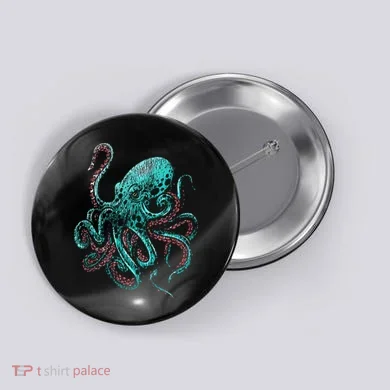 Funny Kraken Octopus Gift Button