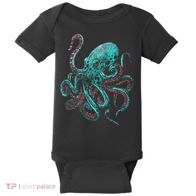 Funny Kraken Octopus Gift Baby Bodysuit