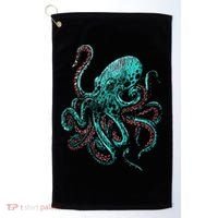 Funny Kraken Octopus Gift Golf Towel thumb 0
