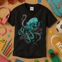Funny Kraken Octopus Gift Kids T-Shirt thumb 3