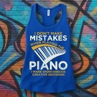 Funny Keyboard Pianist Gifts Funny Music Musician Piano Gift Women's Tank Top thumb 3