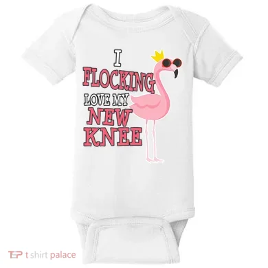 Funny Knee Replacement Surgery Get Well Baby Bodysuit