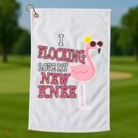 Funny Knee Replacement Surgery Get Well Golf Towel thumb 1