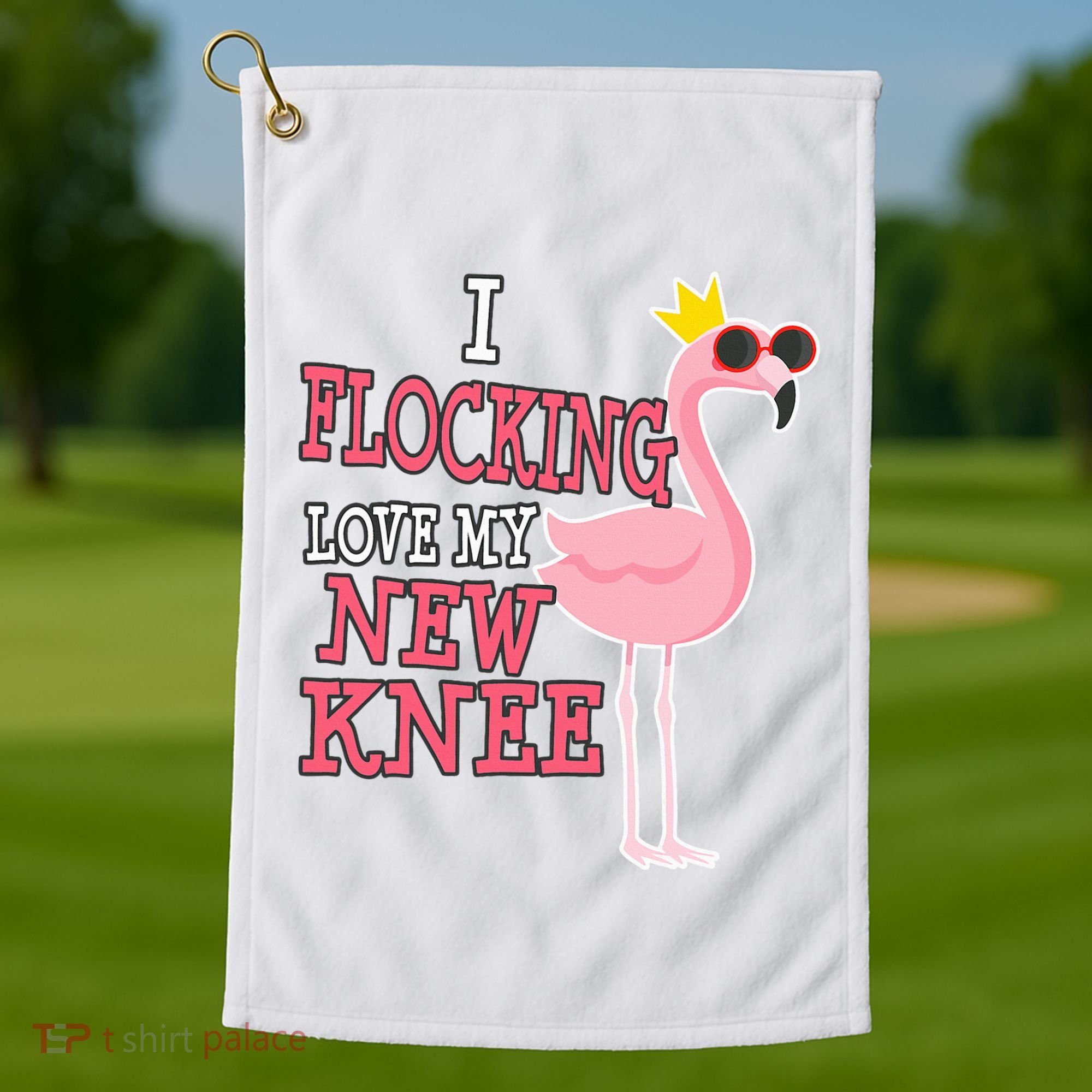 Funny Knee Replacement Surgery Get Well Golf Towel