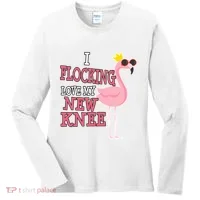 Funny Knee Replacement Surgery Get Well Women's Long Sleeve Shirt thumb 0