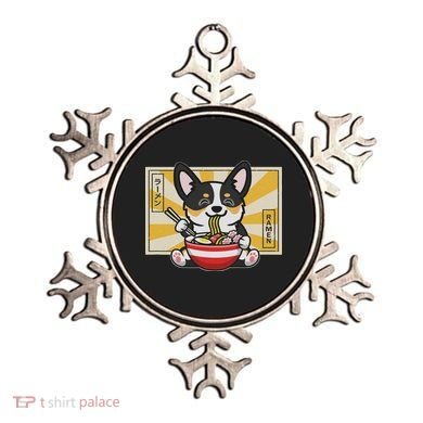 Funny Kawaii Ramen Black Tricolor Corgi Lover Ornament
