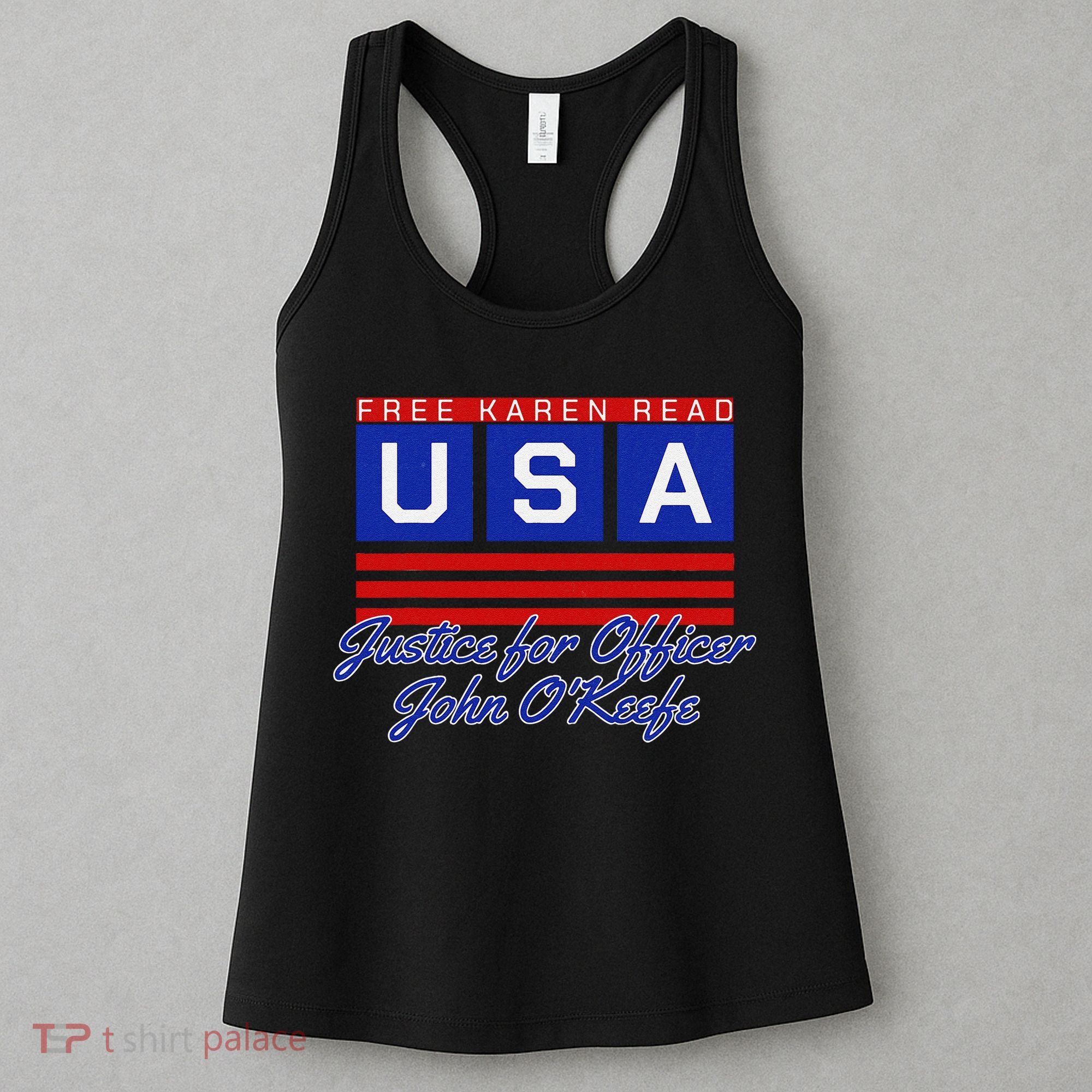 Free Karen Read Justice For Officer John OKeefe Usa America Women's Tank Top