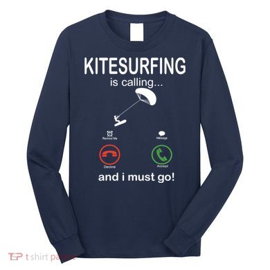 Funny Kitesurfing Shirts Kite Surfer Gift Kiteboarding Kite Long Sleeve Shirt