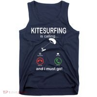 Funny Kitesurfing Shirts Kite Surfer Gift Kiteboarding Kite Tank Top thumb 0