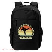 Funny Karate Surely Not Everybody Was Kung Fu Fighting Backpack thumb 0