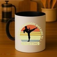 Funny Karate Surely Not Everybody Was Kung Fu Fighting Coffee Mug thumb 4