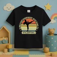 Funny Karate Surely Not Everybody Was Kung Fu Fighting Toddler T-Shirt thumb 3