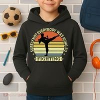 Funny Karate Surely Not Everybody Was Kung Fu Fighting Kids Hoodie thumb 2