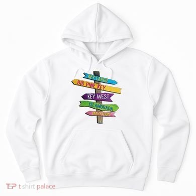 Florida Keys Totem Largo Islamorada Key West Sign Post Hoodie