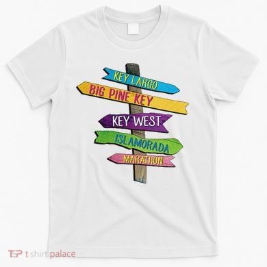 Florida Keys Totem Largo Islamorada Key West Sign Post T-Shirt