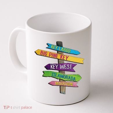 Florida Keys Totem Largo Islamorada Key West Sign Post Coffee Mug