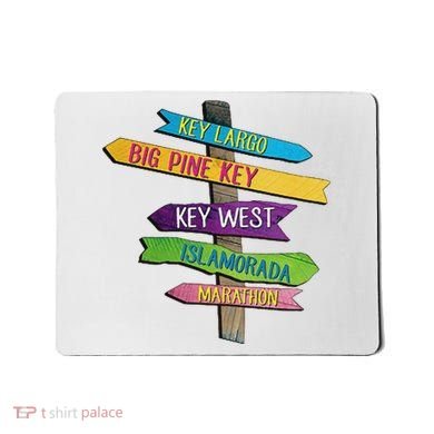 Florida Keys Totem Largo Islamorada Key West Sign Post Mousepad