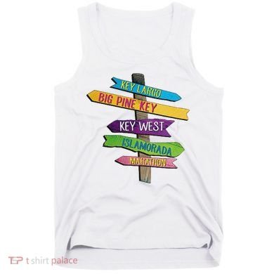 Florida Keys Totem Largo Islamorada Key West Sign Post Tank Top