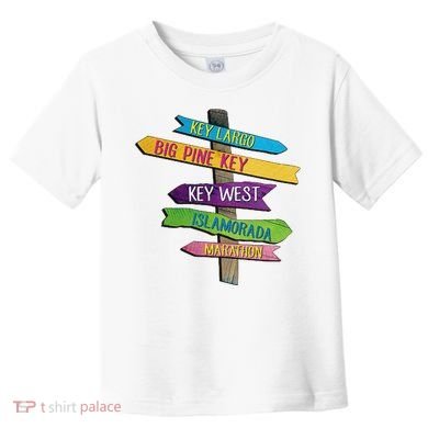 Florida Keys Totem Largo Islamorada Key West Sign Post Toddler T-Shirt