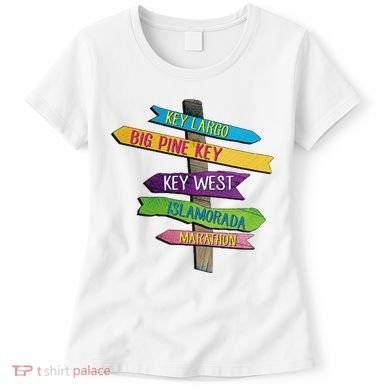 Florida Keys Totem Largo Islamorada Key West Sign Post Women's T-Shirt
